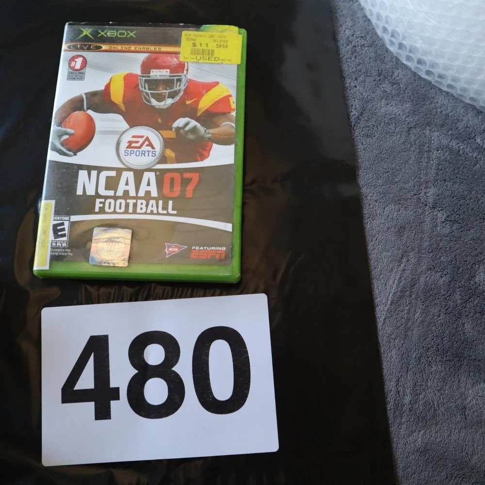 NCAA 07 Football XBOX Game Microsoft Ea Sports #480 DelmarP